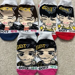 3 pairs Got7 K-pop socks